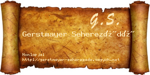 Gerstmayer Seherezádé névjegykártya